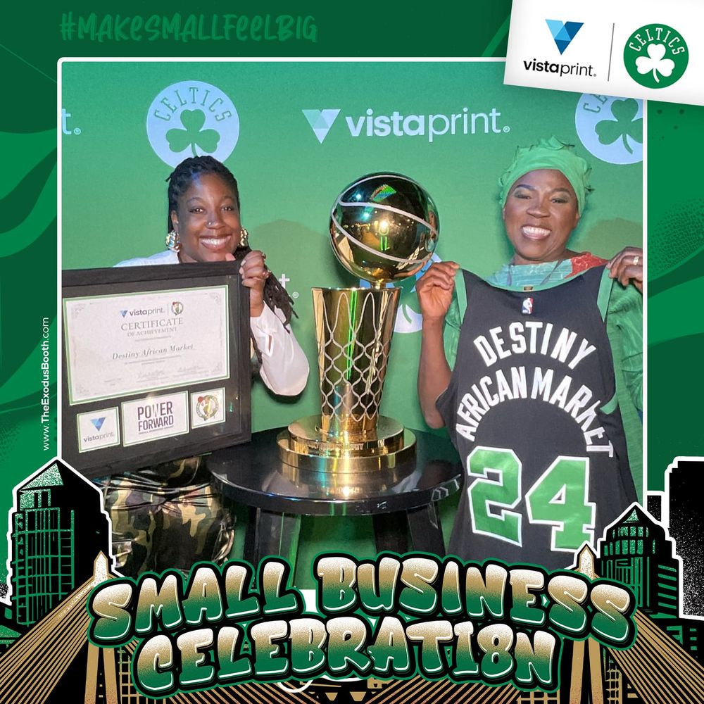Destiny African Market recognized at the Boston Celtics and Vistaprint Small Business Celebration